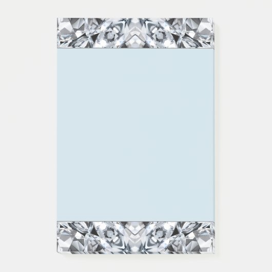 かわいらしく青いダイヤモンドのメモ帳のポスト・イット ポストイット (正面)