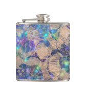 かわいらしく青いレースのバラ フラスク (正面)