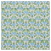 かわいらしく青い朝顔の花柄の生地 ファブリック (見本)