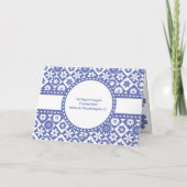 かわいらしく青および白いすべての行事はノート感謝していしています サンキューカード (裏面)