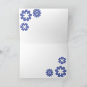 かわいらしく青および白いすべての行事はノート感謝していしています サンキューカード (内部)