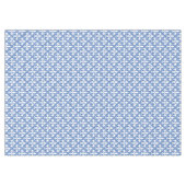 かわいらしく青および白いFrench Fleur de Lys テーブルクロス (正面(横))