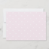 かわいらしく黒い花の文字|のベビーシャワー 招待状 (裏面)