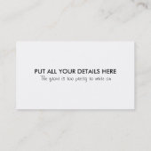 かわいらしく、エレガントな名刺[色彩の鮮やかな空] 名刺 (裏面)