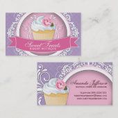 かわいらしく、スタイリッシュなカップケーキの名刺 名刺 (正面/裏面)
