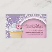かわいらしく、スタイリッシュなカップケーキの名刺 名刺 (裏面)