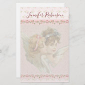 かわいらしく、甘い守り神 便箋 (正面/裏面)