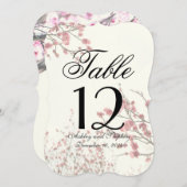 かわいらしさくらんぼの花が白エレガントい 招待状 (正面/裏面)