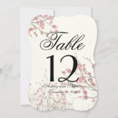 かわいらしさくらんぼの花が白エレガントい 招待状 (正面)