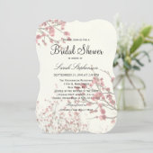 かわいらしさくらんぼの花が白エレガントい 招待状 (スタンド正面)