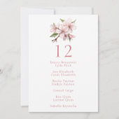 かわいらしさくらんぼ花の結婚テーブル席 招待状 (正面)