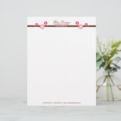 かわいらしさくらんぼ花 レターヘッド (スタンド正面)