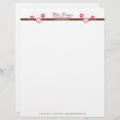 かわいらしさくらんぼ花 レターヘッド (正面/裏面)