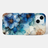 かわいらしさくらんぼ |青と金ゴールドの水色 Case-Mate iPhoneケース (裏面 (横))