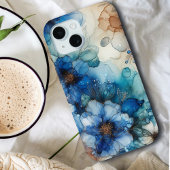 かわいらしさくらんぼ |青と金ゴールドの水色 Case-Mate iPhoneケース