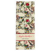 かわいらしちんビクトリアンなスクラップブックバードデザイン ワインギフトバッグ (裏面)