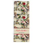 かわいらしちんビクトリアンなスクラップブックバードデザイン ワインギフトバッグ (正面)