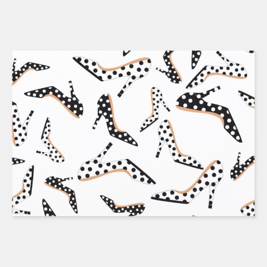 かわいらしとスタイリッシュハイヒール ラッピングペーパーシート (正面)