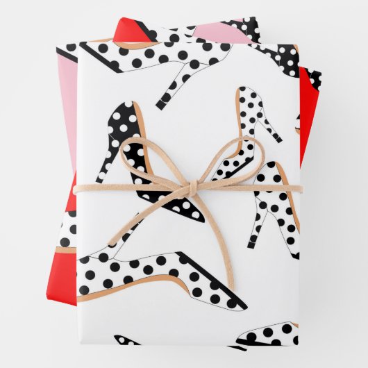 かわいらしとスタイリッシュハイヒール ラッピングペーパーシート (インサイチュ)