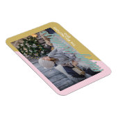 かわいらしと幾何モダン的ハッピーホリデー写真 マグネット (右側)