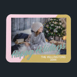 かわいらしと幾何モダン的ハッピーホリデー写真 マグネット<br><div class="desc">この写真とかわいらしGeometric Happy Holidays Photo Magnetを追加パーソナライズされたしお気に入りのて。</div>