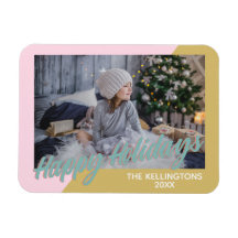 かわいらしと幾何モダン的ハッピーホリデー写真