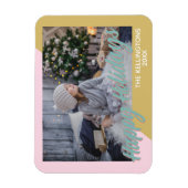 かわいらしと幾何モダン的ハッピーホリデー写真 マグネット (縦)