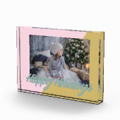 かわいらしと幾何モダン的ハッピーホリデー フォトブロック (右)