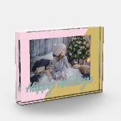 かわいらしと幾何モダン的ハッピーホリデー フォトブロック (左)