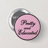 かわいらしと教育 – ベビーピンクギフト 缶バッジ (正面&裏面)