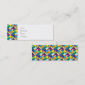 かわいらしはっきりした対角キルトパターン スキニー名刺 (正面/裏面)