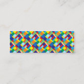 かわいらしはっきりした対角キルトパターン スキニー名刺 (裏面)