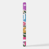 かわいらしはっきりした絵を描春花模様 |名前 iPhoneケース (右側面)