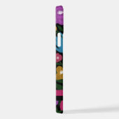 かわいらしはっきりした絵を描花模様 |名前 iPhoneケース (右側面)