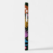 かわいらしはっきりした絵を描花模様 |名前 iPhoneケース (左側面)