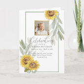 かわいらしひまわり写真葬式 プログラム (正面)