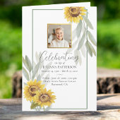 かわいらしひまわり写真葬式 プログラム