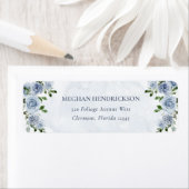 かわいらしほこりっぽい青い水色の花 ラベル (インサイチュ)