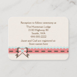 かわいらしアイボリーコテージシック結婚ズ情報カード エンクロージャーカード