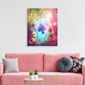 かわいらしアリスinワンダインスパイアランドのスペード キャンバスプリント (インサイチュ (リビング))