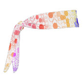 かわいらしアールデコサークルピンクパープルヘッドバンド タイヘッドバンド (回転270)