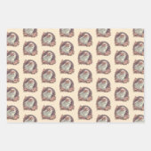 かわいらしアールヌーボー幽霊花不気味付き ラッピングペーパーシート (正面2)