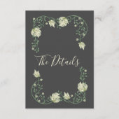 かわいらしアールヌーボー白い花ザ詳細 エンクロージャーカード (正面)