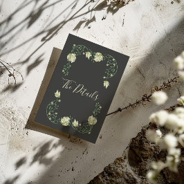 かわいらしアールヌーボー白い花ザ詳細 エンクロージャーカード