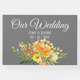 かわいらしイエローブーケ結婚オングレー ゲストブック