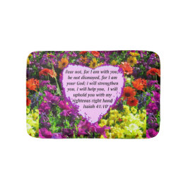 かわいらしイザヤ41:10フローラデザイン バスマット