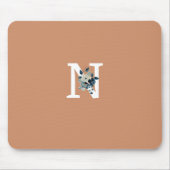 かわいらしイニシャルとフローラガーリーデザイン マウスパッド (正面)