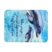 かわいらしイルカ |聖なる書物、 経典 マグネット (横)
