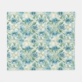 かわいらしインスパイアヴィンテージ花 フリースブランケット (正面(横))