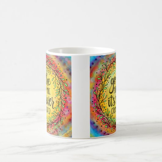 かわいらしインスパイア行けカラフル コーヒーマグカップ (中央)